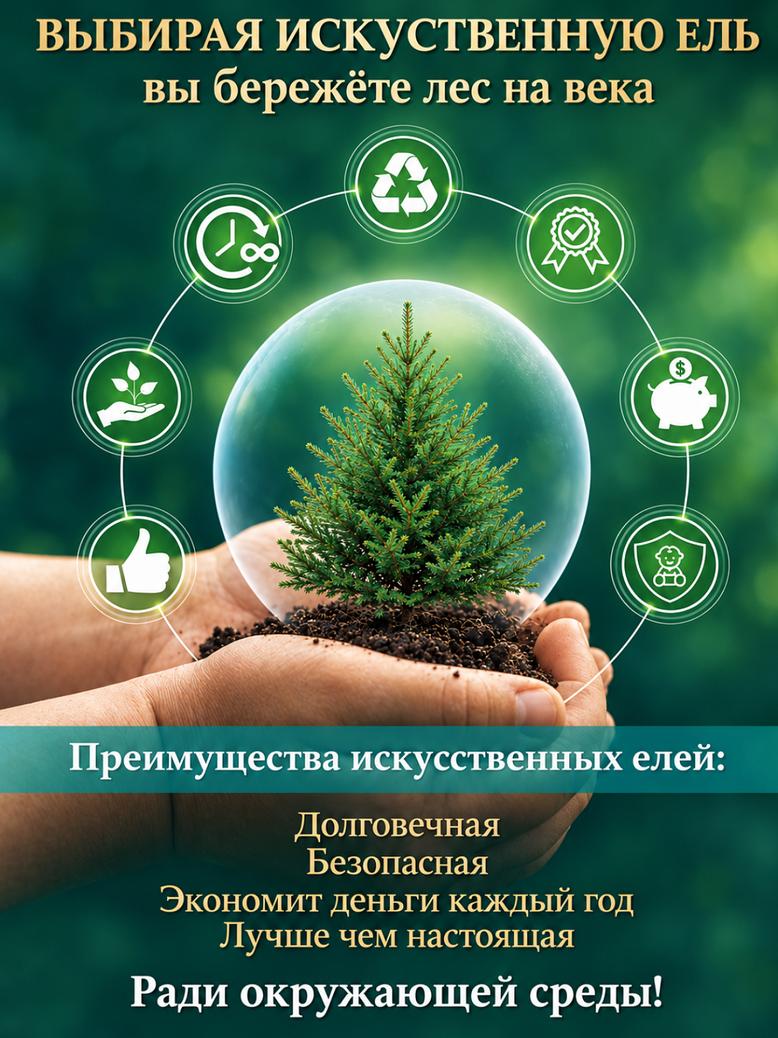 Ель искусственная Царь Елка Оптима на палке